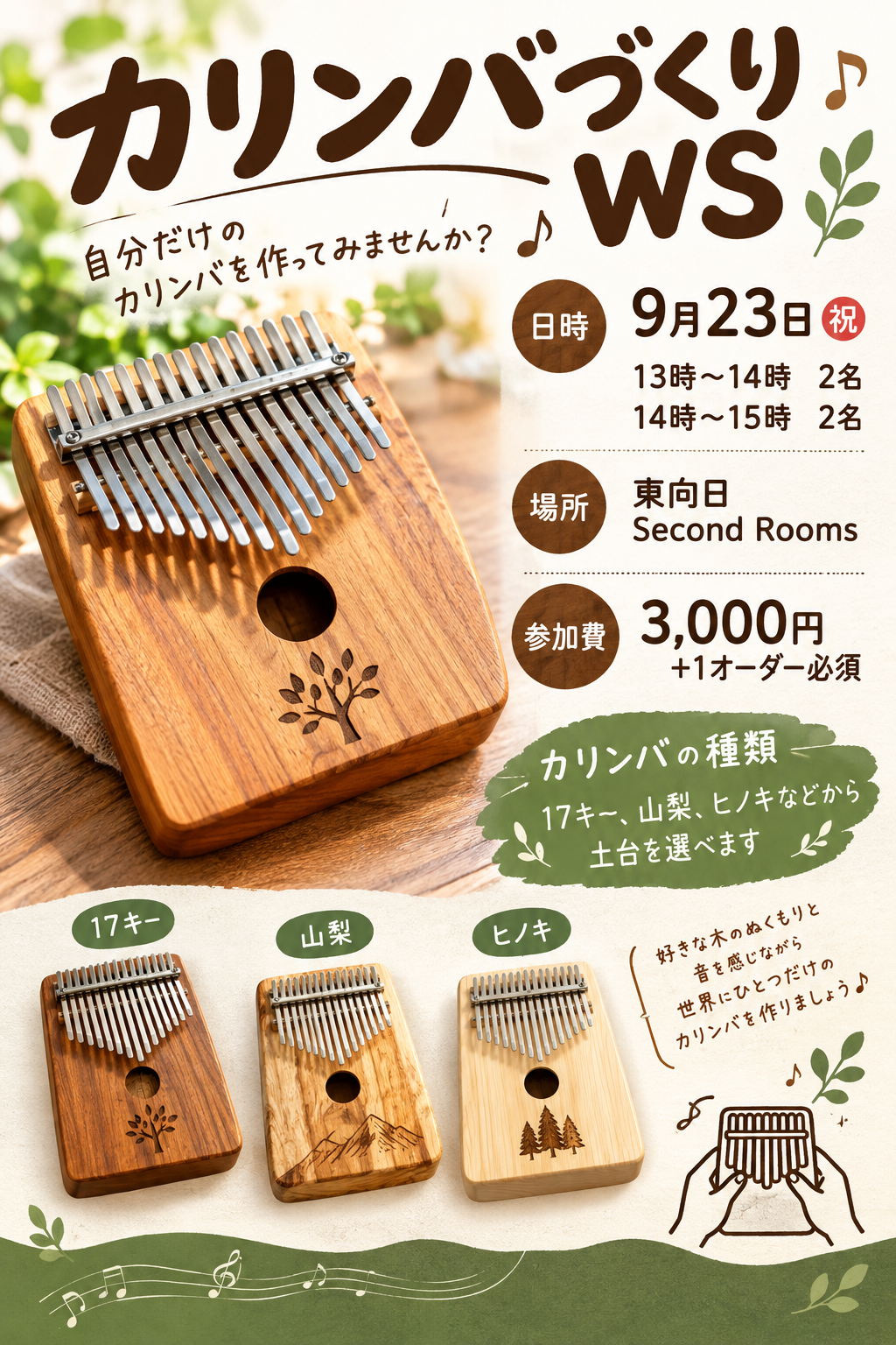 カリンバづくりWS